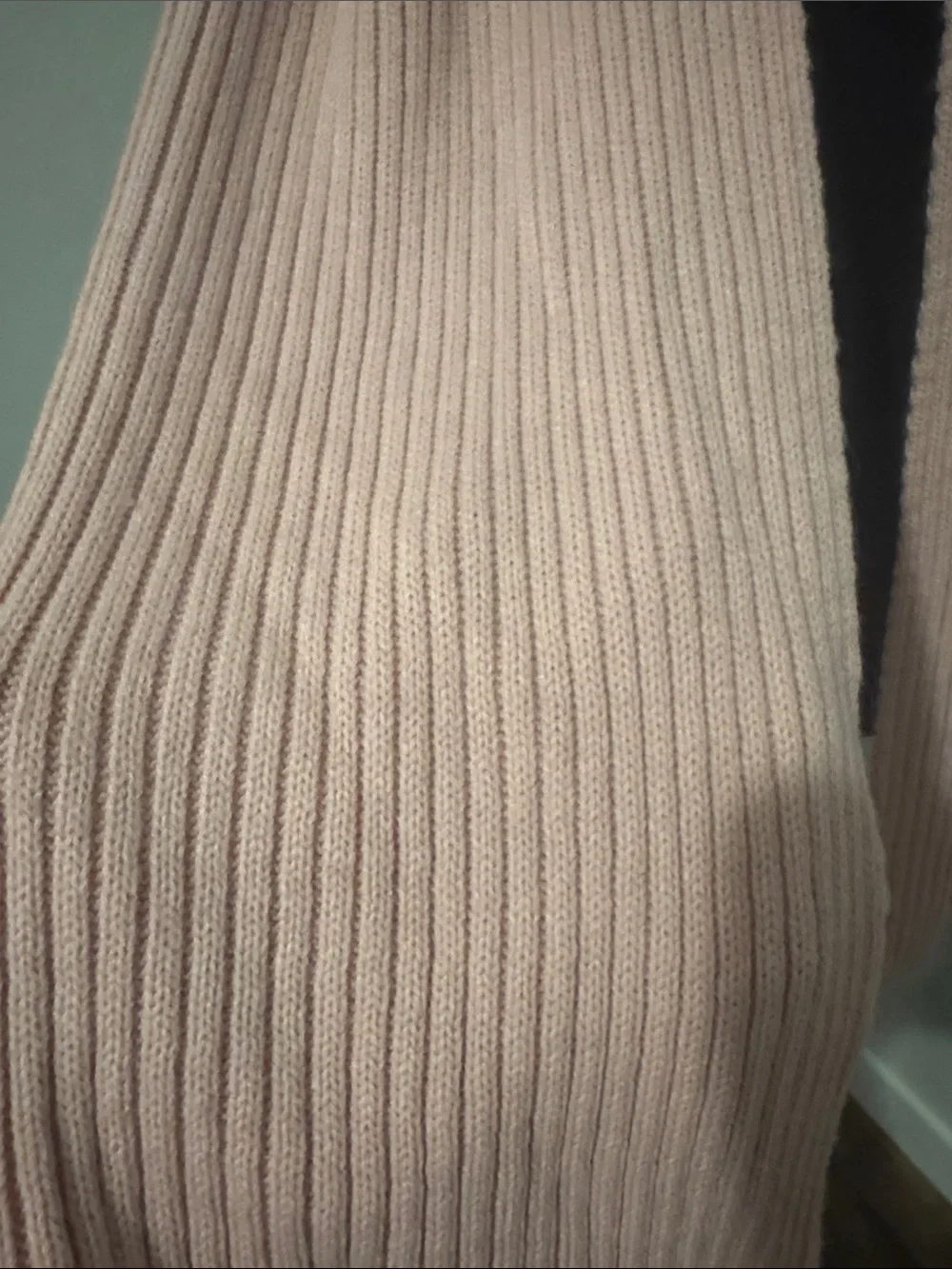 PINK Victoria's Secret Ribbed Knit Scarf in Blush Pink